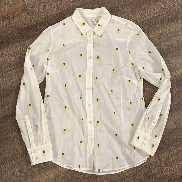 J.Crew Pineapple Button Down Blouse - Picture 13 of 13